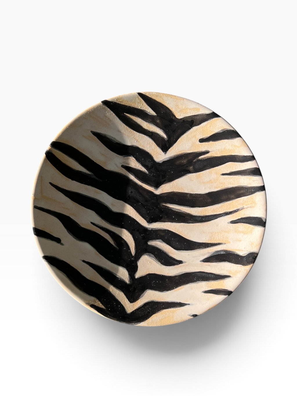 Functional Majolica Plate "Zebra" (22 cm / 8.6") | Vylupadra Collection
