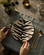 Functional Majolica Plate "Zebra" (22 cm / 8.6") | Vylupadra Collection