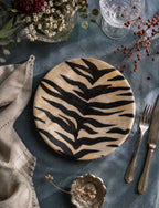 Functional Majolica Plate "Zebra" (22 cm / 8.6") | Vylupadra Collection