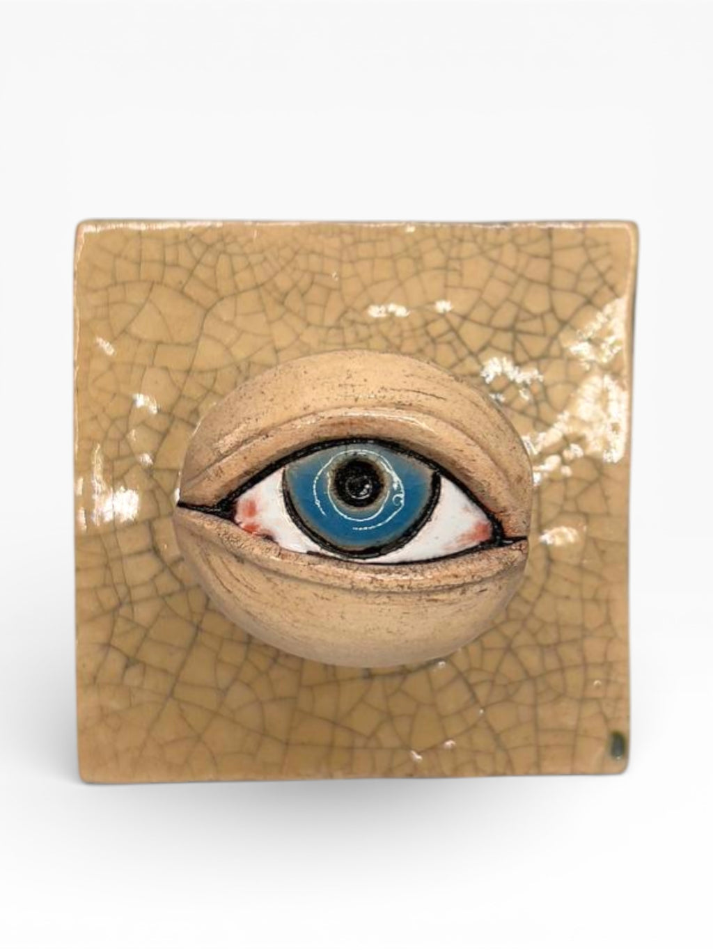 "Blue Eye" Ceramic Decorative Wall Hook – Handmade (Kannyu Technique)