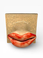 "Lips" Ceramic Decorative Wall Hook – Handmade (Kannyu Technique)
