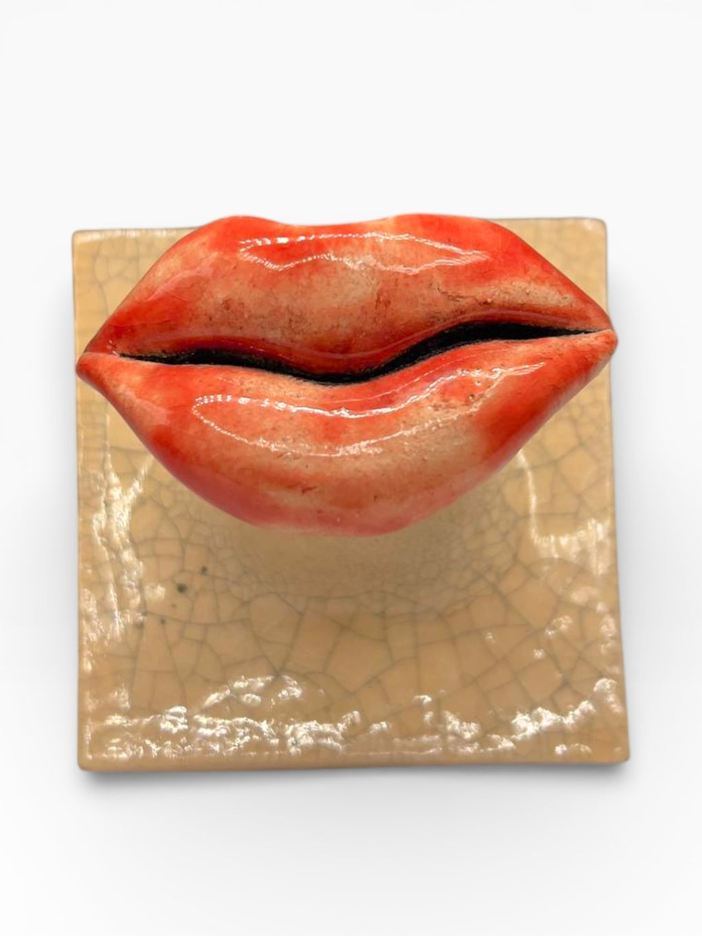 "Lips" Ceramic Decorative Wall Hook – Handmade (Kannyu Technique)