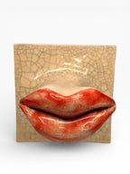 "Lips" Ceramic Decorative Wall Hook – Handmade (Kannyu Technique)