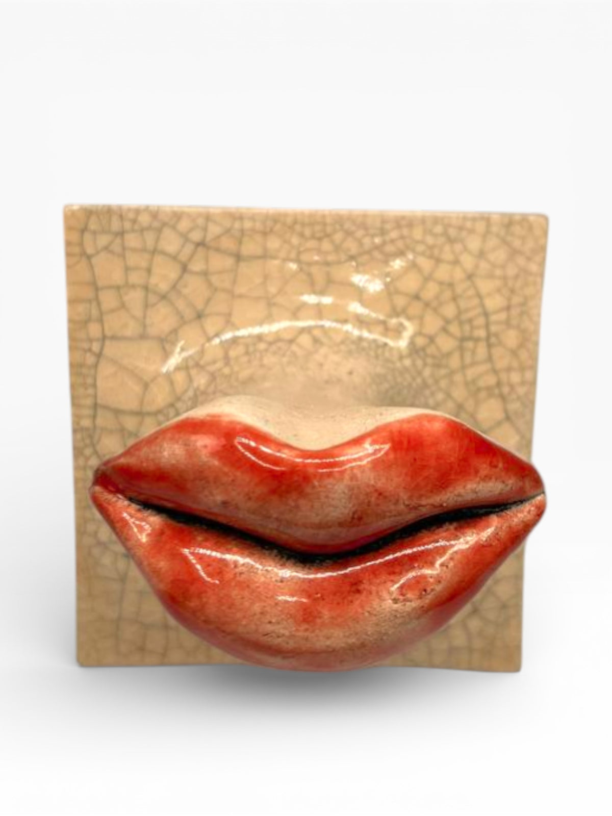"Lips" Ceramic Decorative Wall Hook – Handmade (Kannyu Technique)