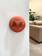 "The Gaze" Ceramic Wall Mask – Surrealist Fine Art Sculpture