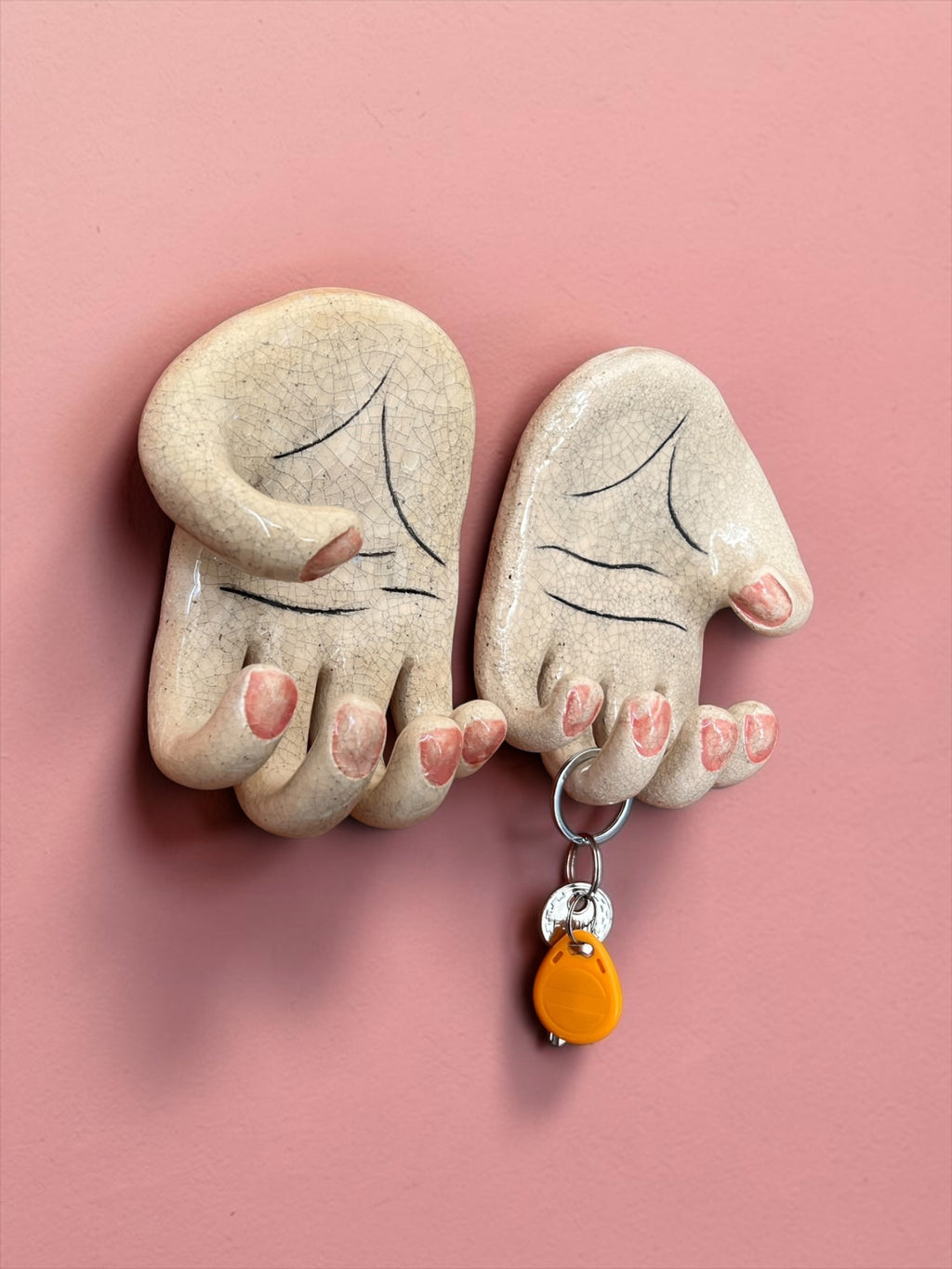 Парні керамічні гачки для ключів «Максим і Одарочка» сет із 2 шт